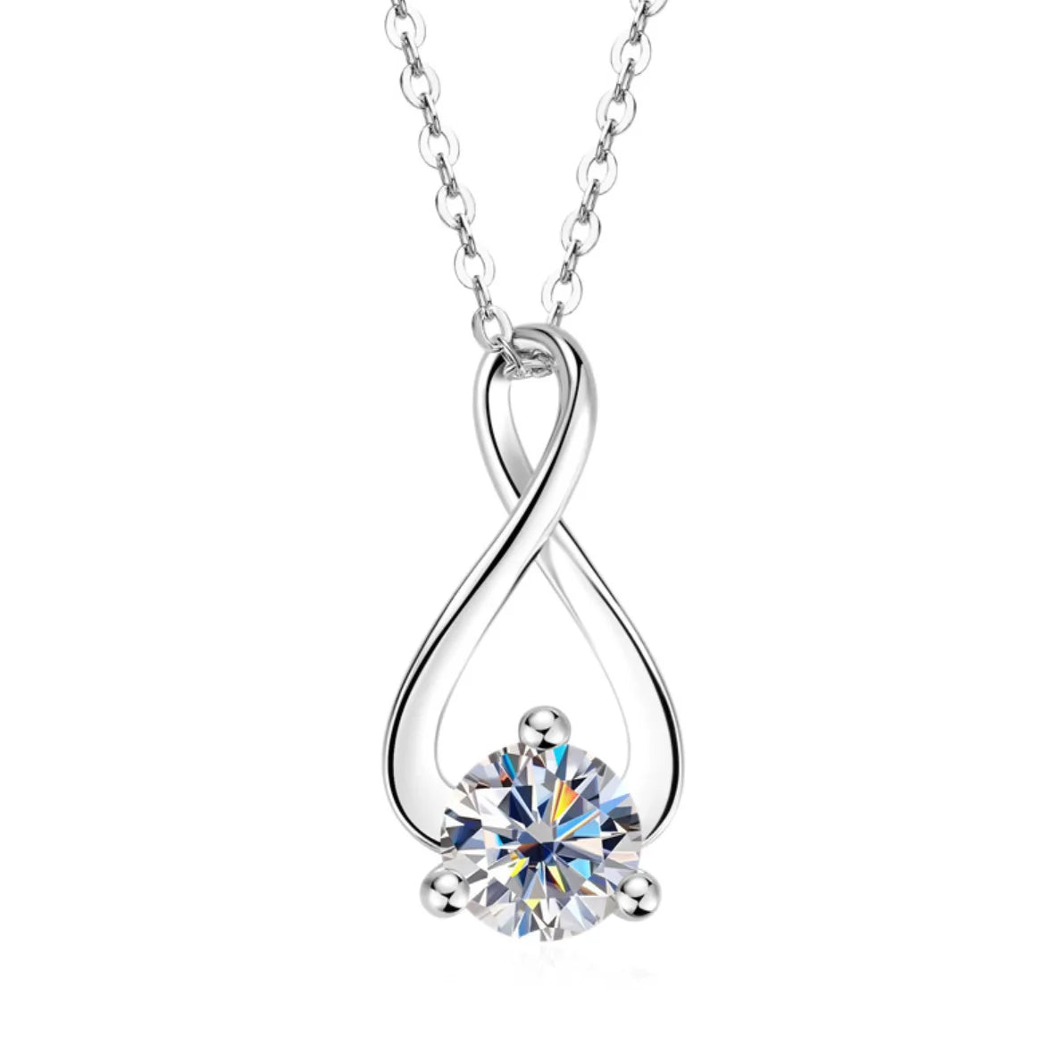 Moissanite Kaulakoru – S925 Sterling Hopea + 18K Kulta | GRA-Sertifioitu | VVS1 | Hopea & Kulta