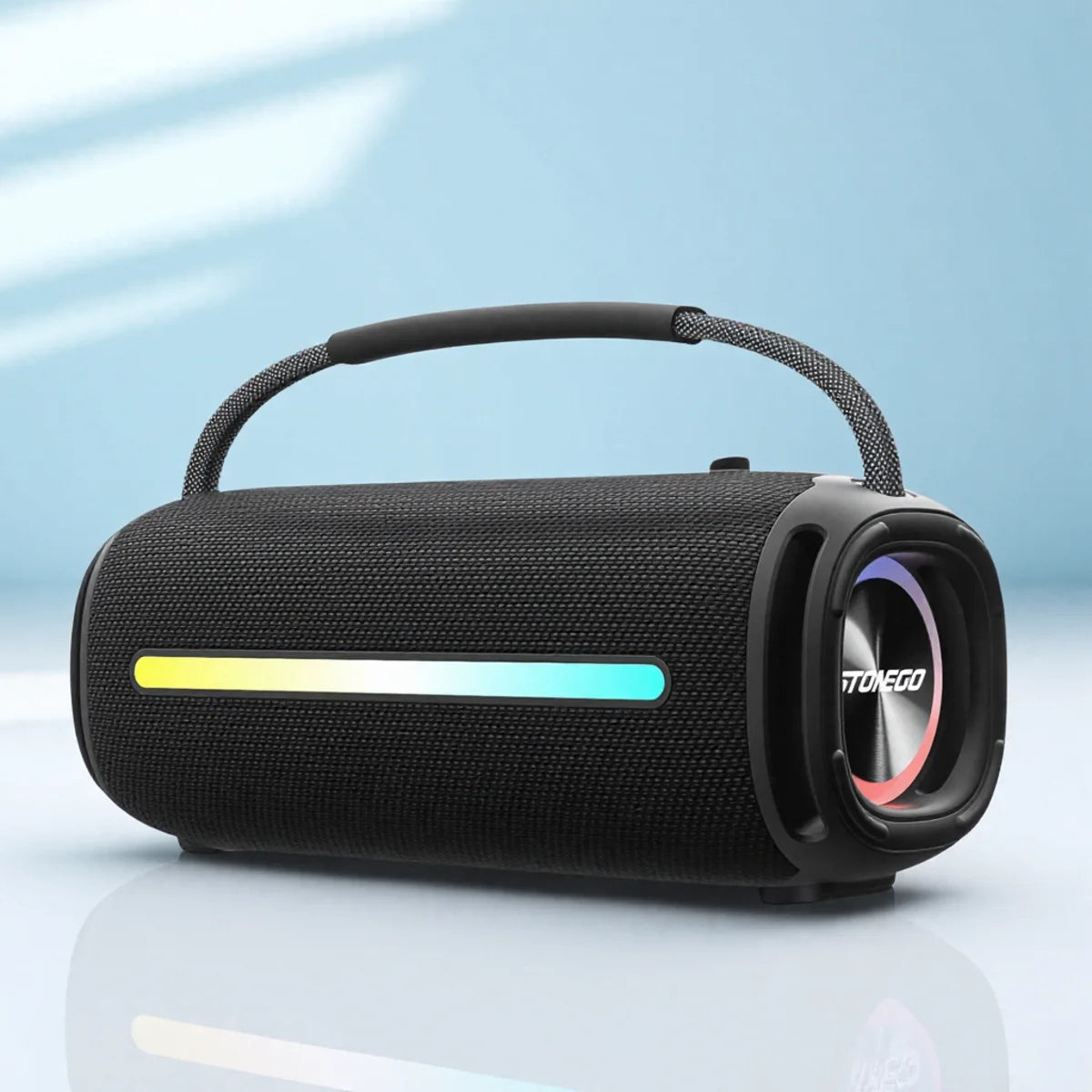 Bluetooth 5.3 Kaiutin – IPX6 Vedenpitavä | 33h Akku | RGB-Valot | TWS-Stereo | 3 Väriä