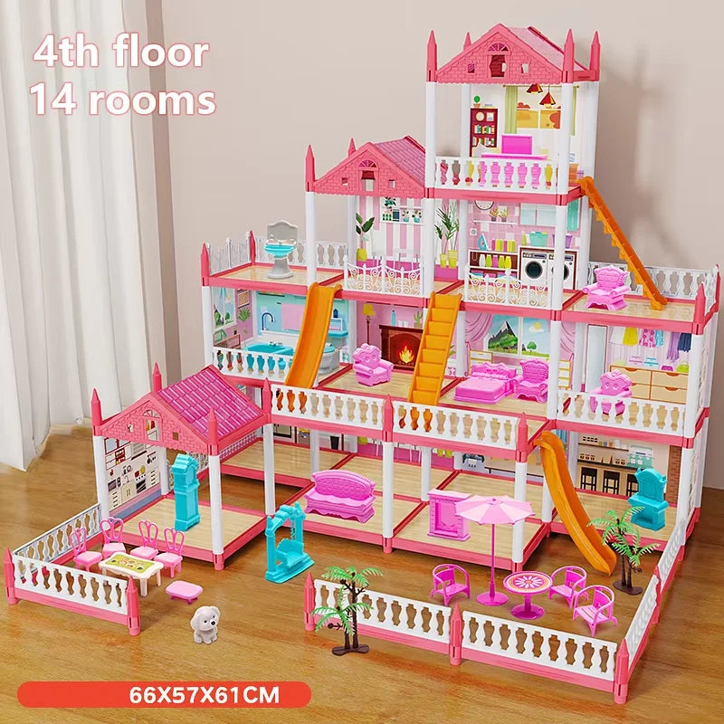 Prinsessalinna Rakennussarja – DIY 3D | 4–14 Huonetta | CE | 3–12 v | Lahja Tytölle