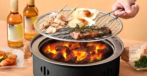Retkigrilli – Kannettava hiiligrilli ruostumattomasta teräksestä
