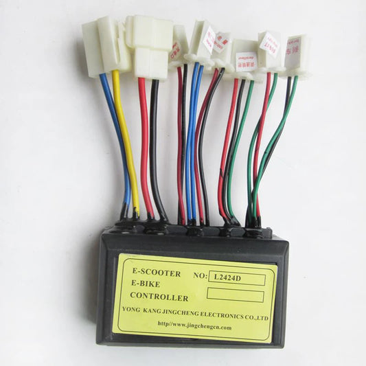 Sähköpyörän Kontrolleri 24V 250W – L2424D | Harjamoottori | Alijjännitesuoja | Kompakti 6,5×9 cm