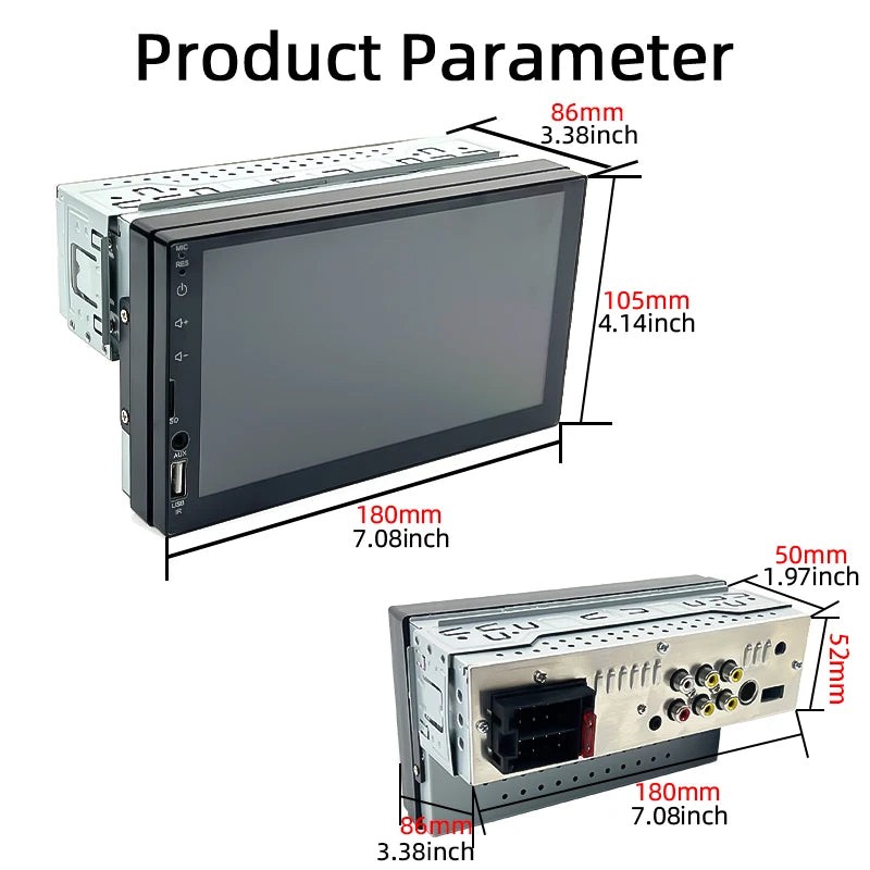 Yleismallinen 7" Multimediasoitin