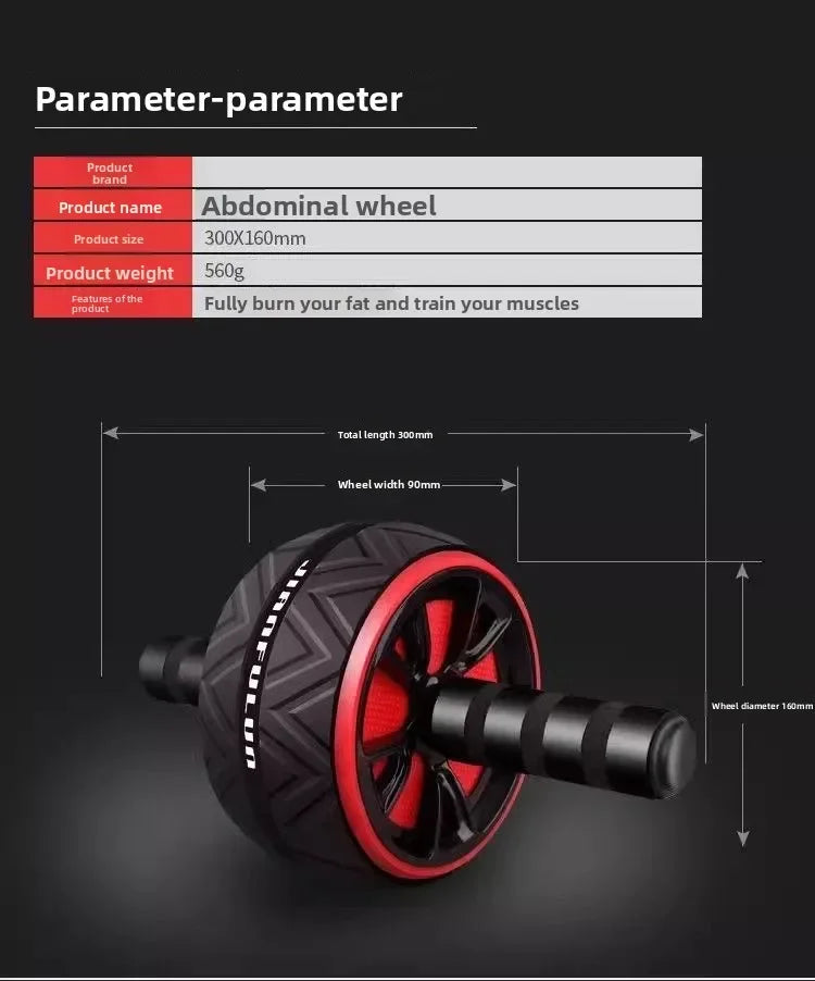 Voimapyörä Vatsalihaksille – Ergonominen Ab-Rulla Kotikuntosalille | 4 Väriä | Mies & Nainen