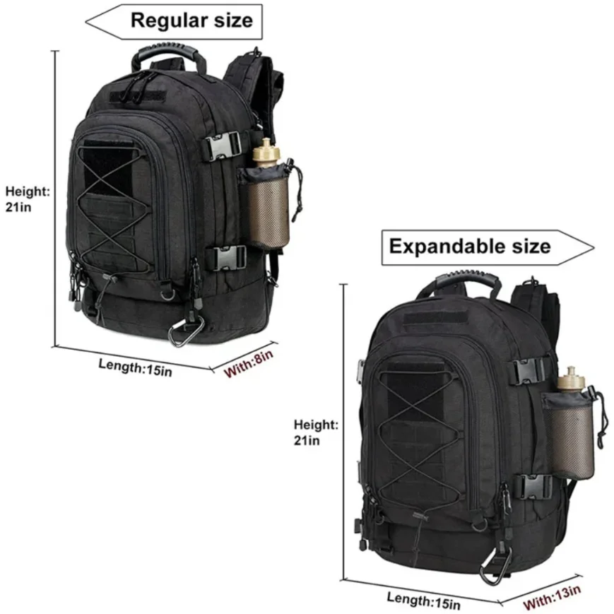 Vaellusreppu 60L – Taktinen Nylon | MOLLE-Järjestelmä | Vettä Hylkivä | 4 Väriä | Vaellus & Telttailu