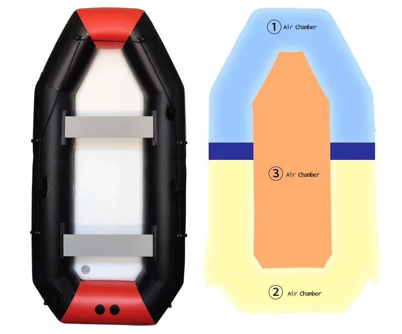 Kumivene 175–280 cm – PVC-kalastusvene 2–4 hengelle