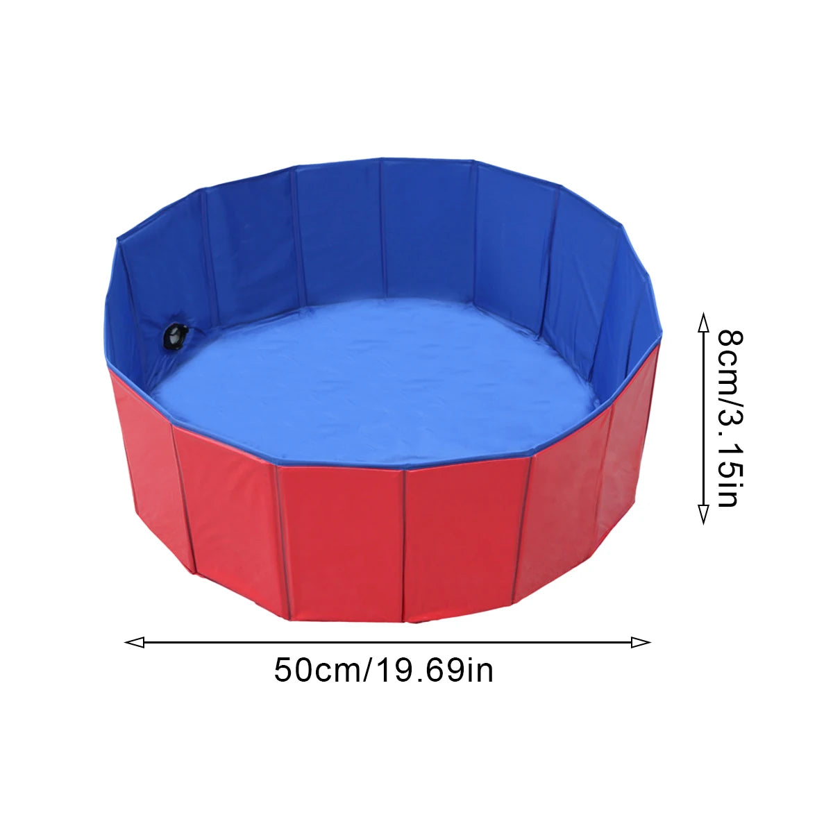 Koiran & Kissan Taitettava Allas 60×20 cm – PVC | Liukumaton Pohja | Sisä & Ulko | Helppo Koota
