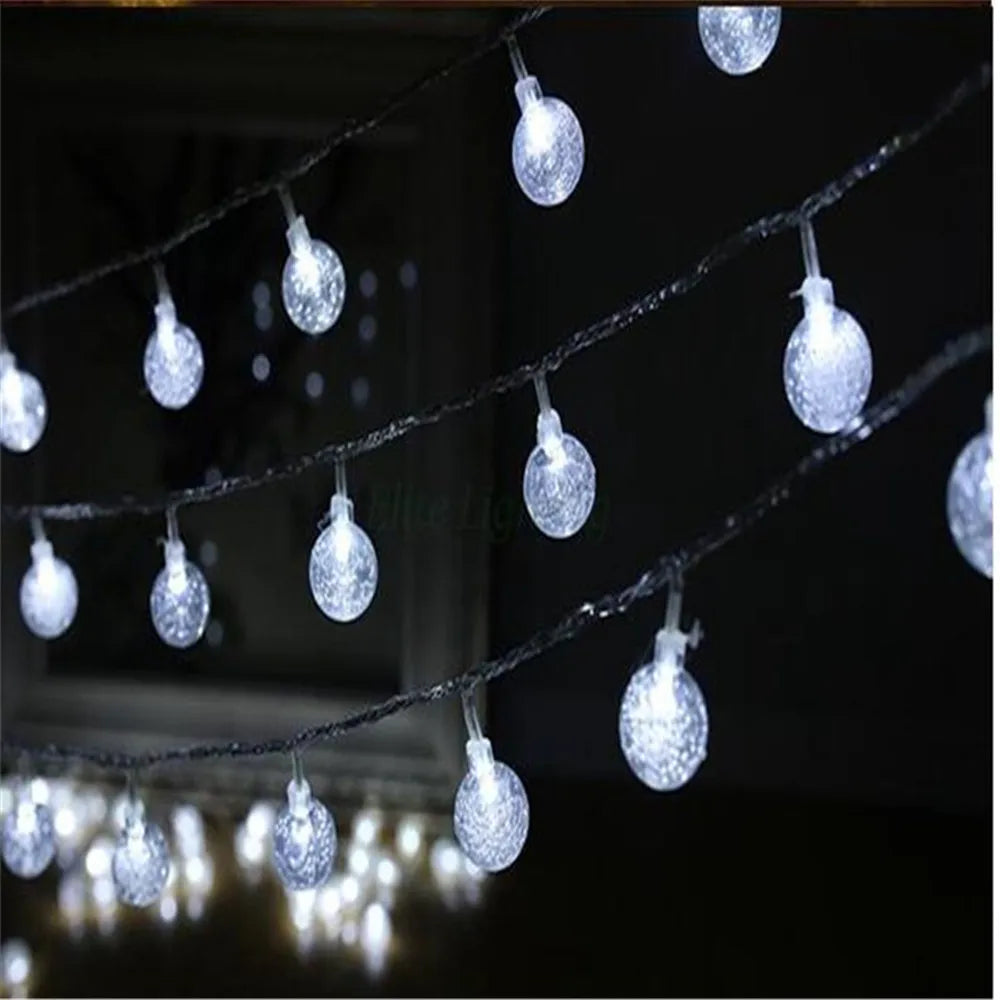 LED Puutarhavalot Kristallipallo – 5, 10 tai 20 m | Värikäs & Lämmin Valkoinen | IP44