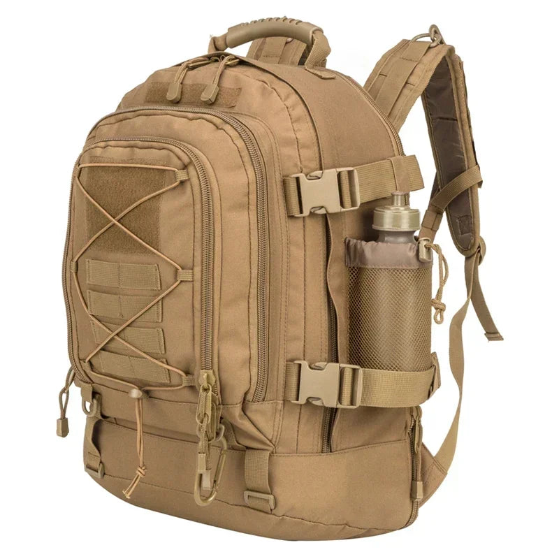 Vaellusreppu 60L – Taktinen Nylon | MOLLE-Järjestelmä | Vettä Hylkivä | 4 Väriä | Vaellus & Telttailu
