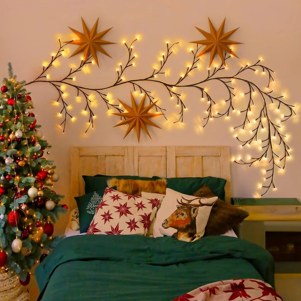 Taivutettava Oksavalosarja – Lämmin Valkoinen | 72 tai 96 LED | USB | Kaukosäädin | CE