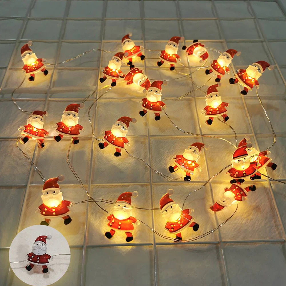 Jouluinen LED-valosarja – joulupukki, lumiukko, kuusi tai poro