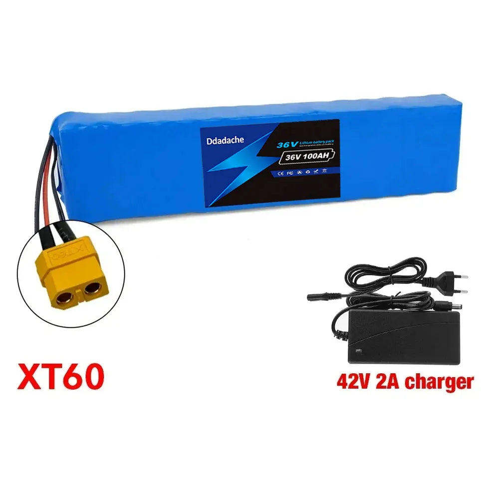 Litiumakku Laturilla 1000W – 36V 100Ah 10S3P | BMS-Suojaus | Sähköpyörä & Skootteri