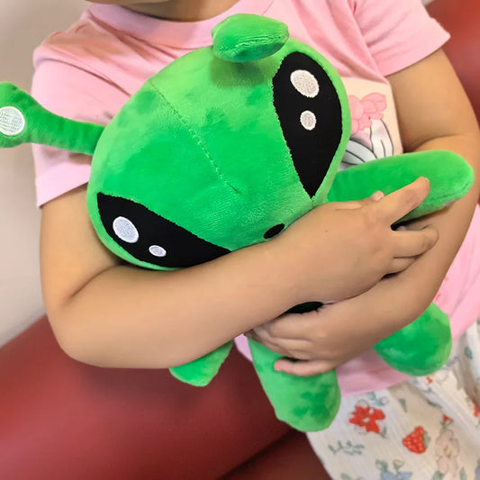 Alien Pehmolelu 30 cm – Vihreä ET | Tuntosarvet | PP-Kuitu | CE-Sertifioitu | Lahja & Sisustus