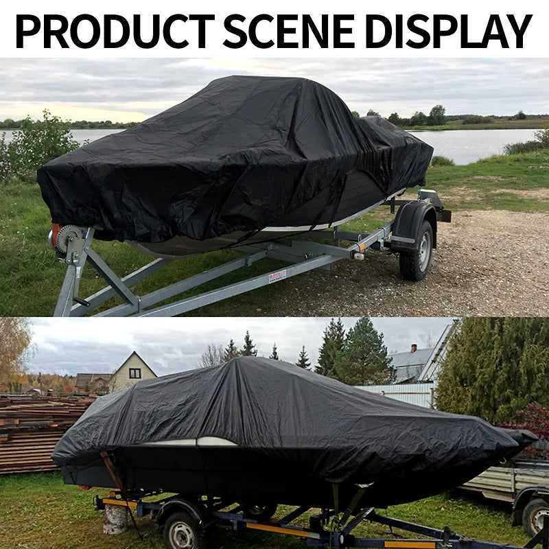 Veneen Suojapeite 420-700 cm - 210D Polyesteri | UV-Suoja | Vedenpitävä | 4 Kokoa | Talvisäilytys