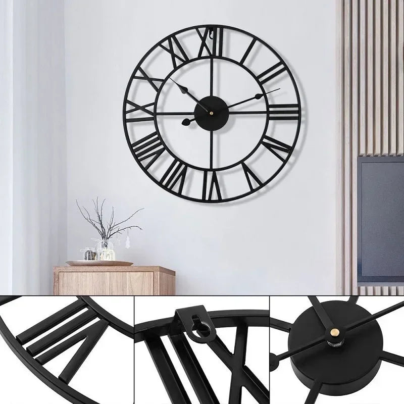 Iso seinäkello 40 cm – Retro roomalaiset numerot | 6 väriä
