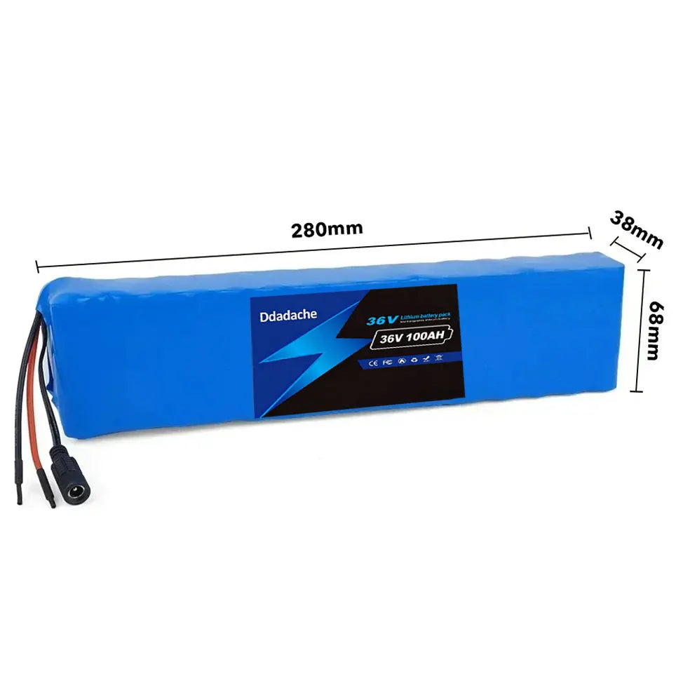 Litiumakku Laturilla 1000W – 36V 100Ah 10S3P | BMS-Suojaus | Sähköpyörä & Skootteri