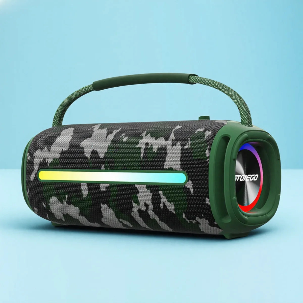 Bluetooth 5.3 Kaiutin – IPX6 Vedenpitavä | 33h Akku | RGB-Valot | TWS-Stereo | 3 Väriä