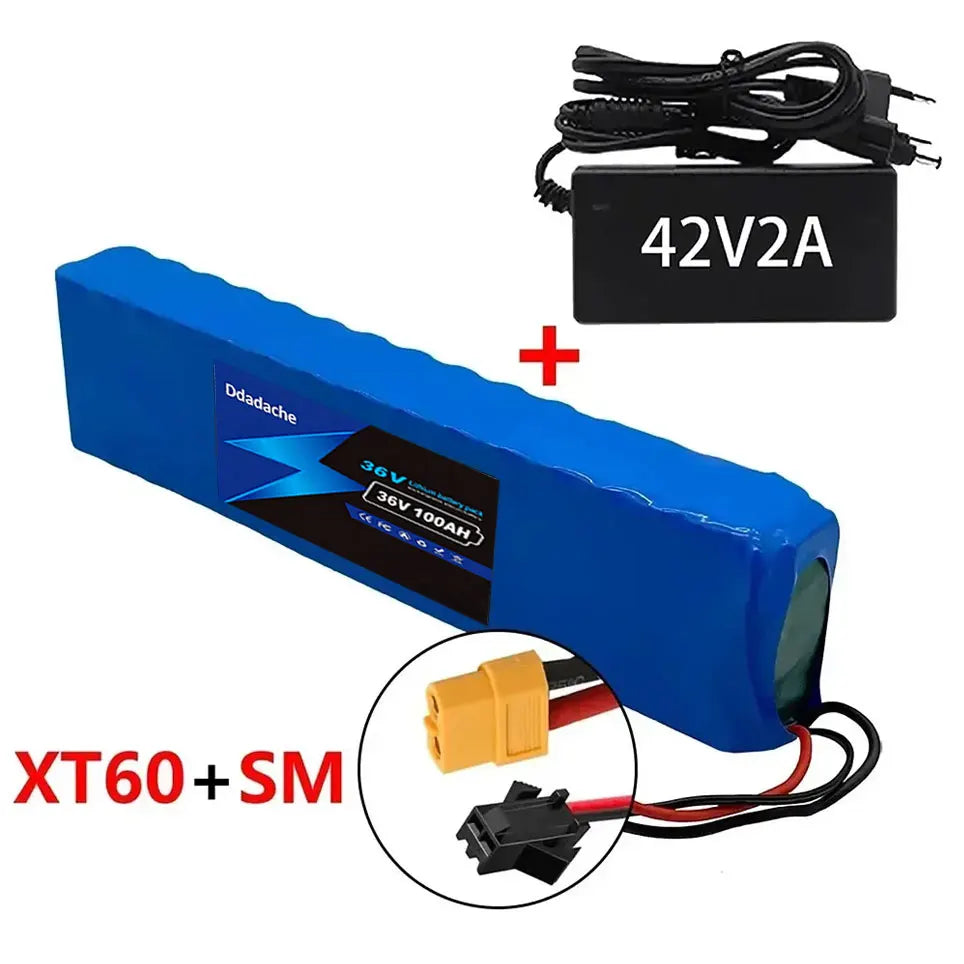 Litiumakku Laturilla 1000W – 36V 100Ah 10S3P | BMS-Suojaus | Sähköpyörä & Skootteri