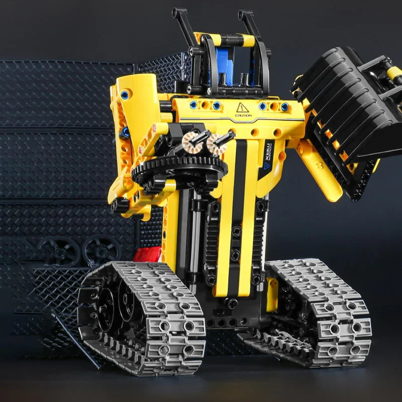 RC Robotti 3-in-1 Rakennussarja – 520 Palikkaa | Robotti, Kaivuri & Bulldozer | Kaukosäädin | CE