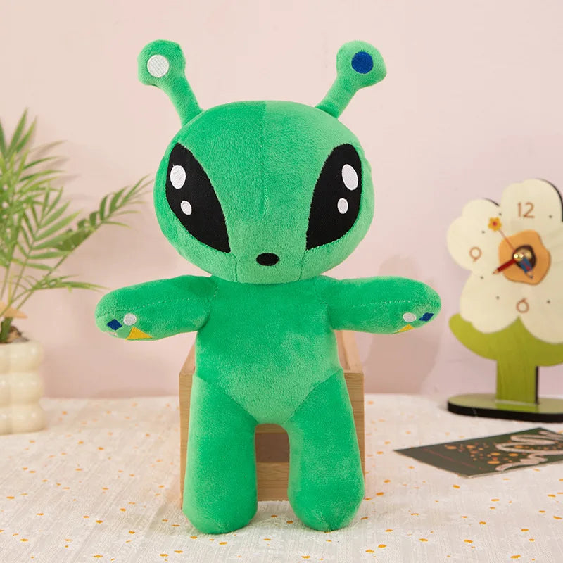 Alien Pehmolelu 30 cm – Vihreä ET | Tuntosarvet | PP-Kuitu | CE-Sertifioitu | Lahja & Sisustus