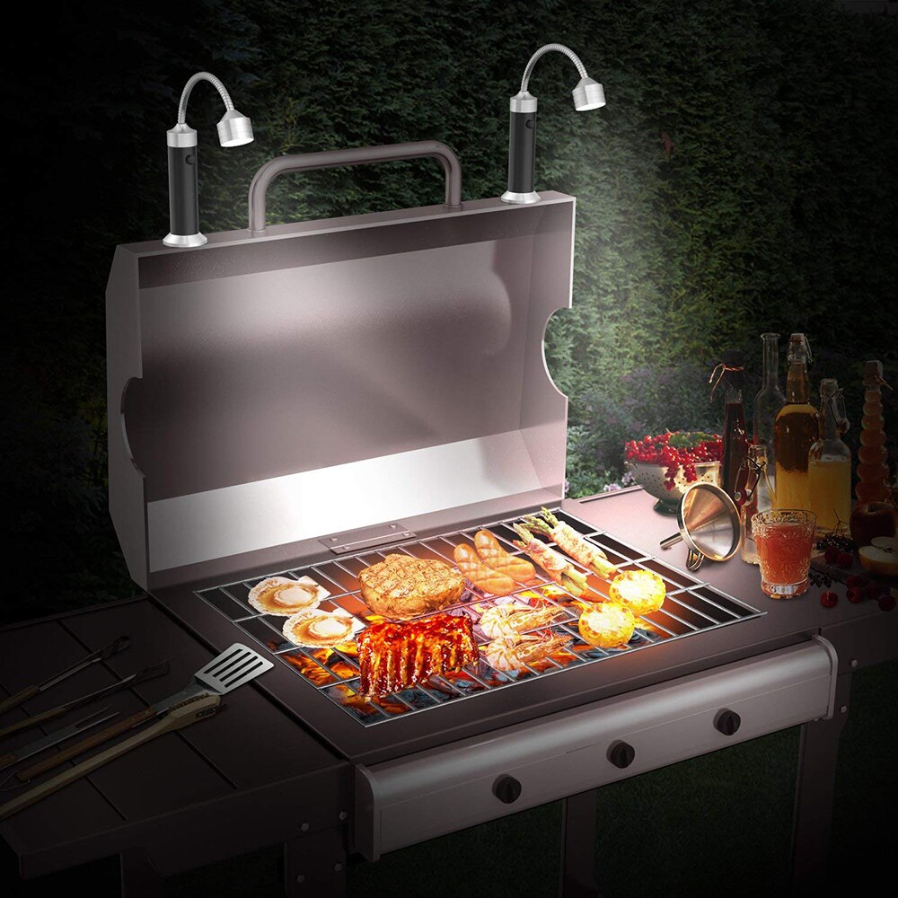 Grillin LED Valo – Magneettikiinnitys, 360° säädettävä, 2 kpl pakkauksessa